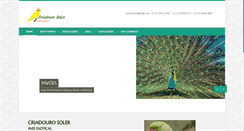 Desktop Screenshot of criadourosoler.com.br